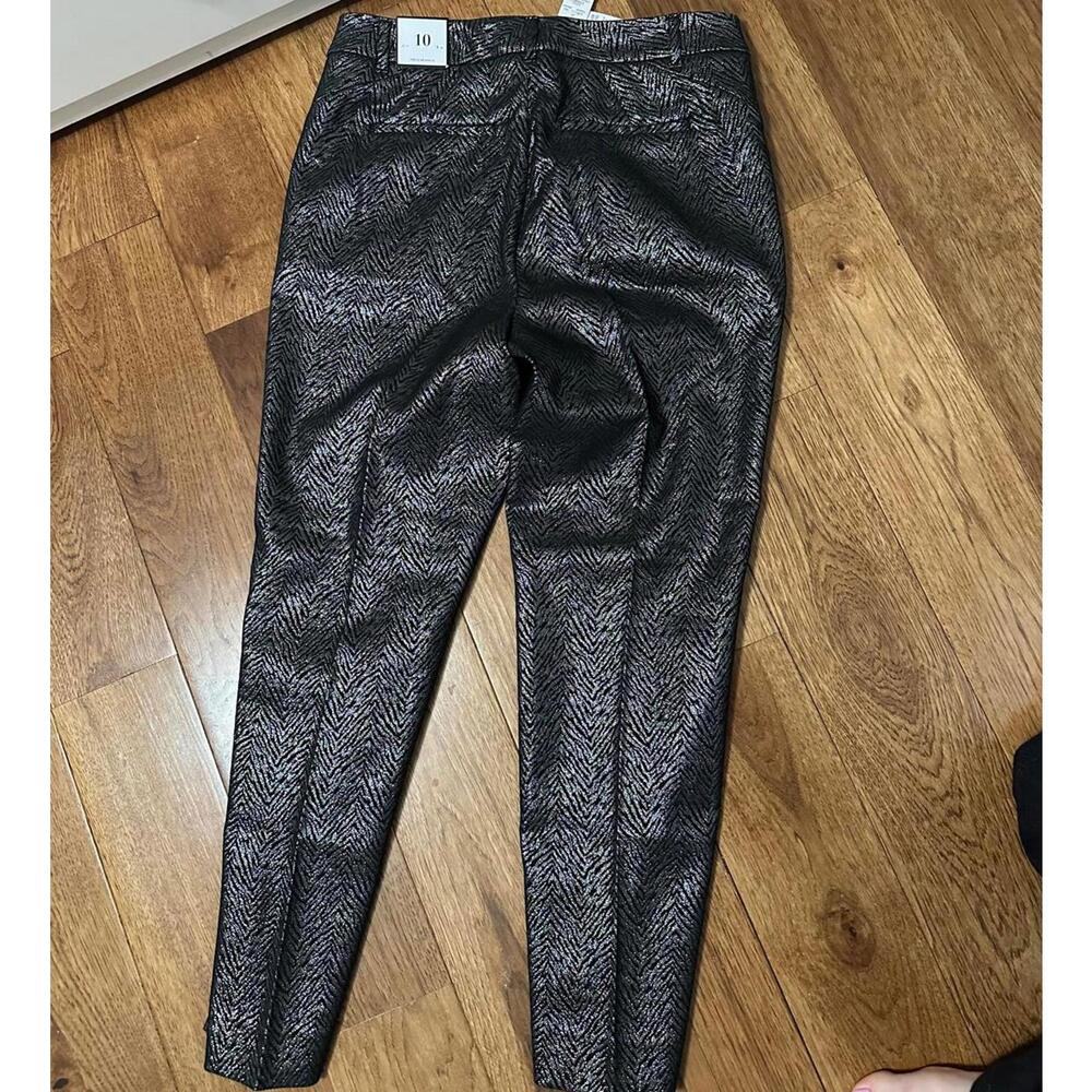 NWT WHBM Slim Metallic Patterned Pants Size 10 - Picture 6 of 7